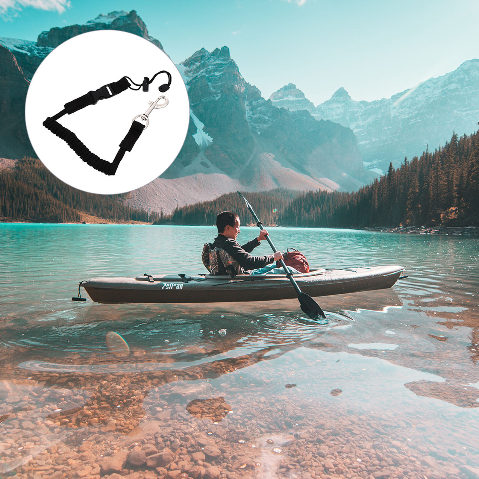 1 шт. эластичный регулируемый  – обзор и цена Fishing Kayak Paddle Leash